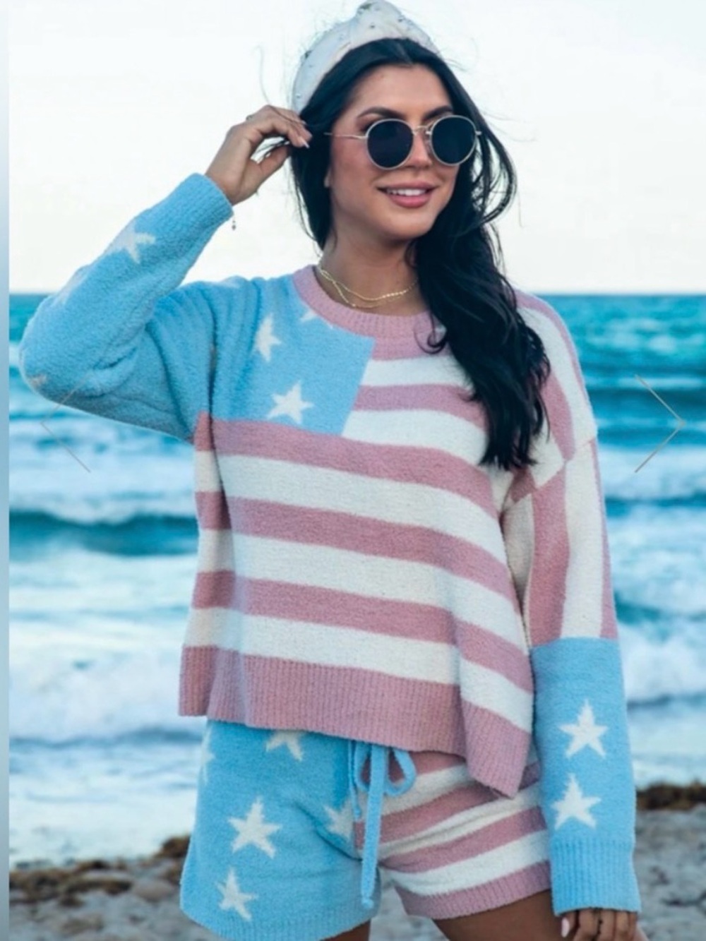 Blue B | EUC - Liberty Short Set - Size L - Red/White/Blue